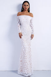 Glamorous Long Sleeve Mermaid Sequins Prom Dress for Your Evening Party